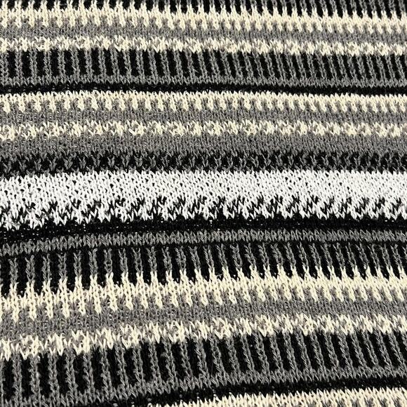 ★ Vintage Striped Knit Sweater with Earthy Tones & Chest Pocket ★ - Picture 6 of 7